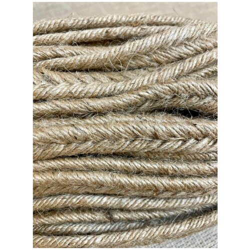 Коса джутовая машинного плетения 14-15мм атех, Тесьма 