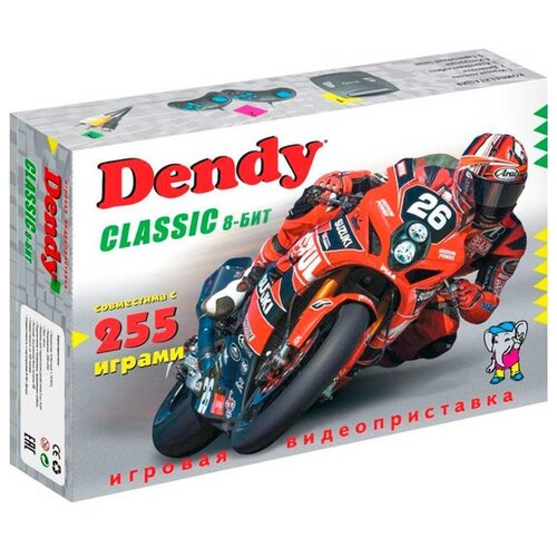 фото Игровая приставка dendy classic 255 встроенных игр черный