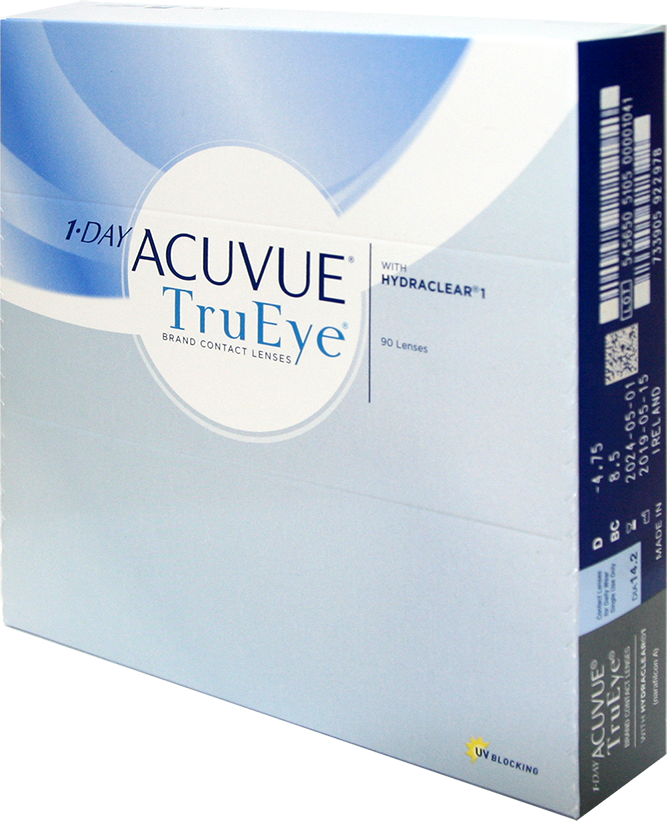 Контактная линза: 1-Day Acuvue TruEye (1уп=90шт) R:=9.0 D:=-05,50