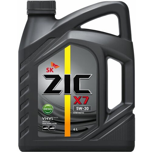 Масло ZIC 5/30 X7 Diesel API SL/CF ACEA A3/B3/B4 синтетическое 20 л