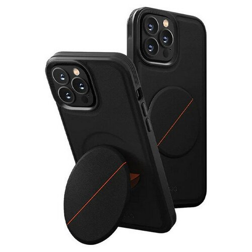 Чехол Uniq Novo with magnetic grip для iPhone 14 Pro (IP6.1P(2022)-NOVOBLK), черный чехол uniq novo with magnetic grip для iphone 14 pro цвет черный ip6 1p 2022 novoblk