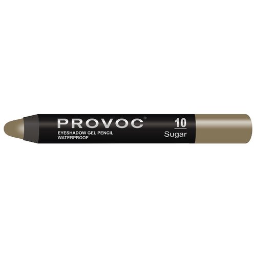 фото Provoc тени-карандаш водостойкие eyeshadow gel pencil 10 оливковый, шиммер