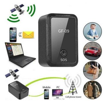 фото GPS/GSM/LBS Маяк GF09 с мобильным приложением, трекер для определения местонахождения пожилых людей и детей, кнопка SOS, микрофон
