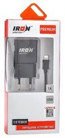 Сетевая зарядка IRON Selection Premium 1А Lightning черный