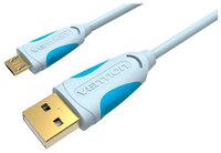 Кабель Vention USB - microUSB (VAS-A04-S-025) 0.25 м голубой