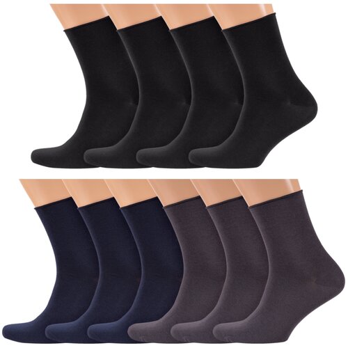 Мужские носки RuSocks, 10 пар, укороченные, размер 29-31 (45-47), мультиколор
