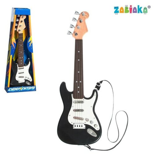 Игрушка музыкальная «Гитара рокер», звуковые эффекты, цвет чёрный музыкальный инструмент детская музыкальная игрушка гитара со струнами в чехле
