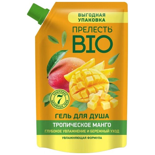 Гель для душа прелесть Bio Тропическое манго, 1 л