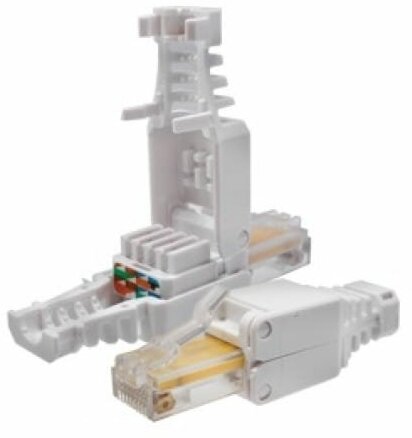 Коннектор безынструментальный 8P8C (Компьютерный разъем) U/UTP Cat.5e (RJ-45) | код 10-0218 | SUPRLAN (7шт. в упак.)