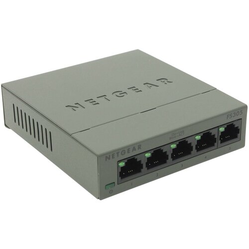 Коммутатор NETGEAR FS305-100PES 5-port 10/100 Mbps switch with external power supply, metallic case zyxel pps250 external poe power supply unit