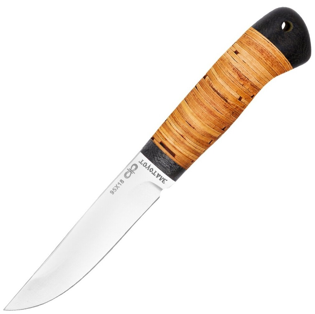 Нож АиР "Шашлычный малый" береста, 95х18, Златоуст