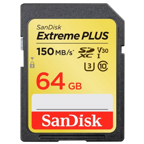 фото Карта памяти SanDisk Extreme PLUS SDXC Class 10 UHS Class 3 V30 150MB/s 64GB