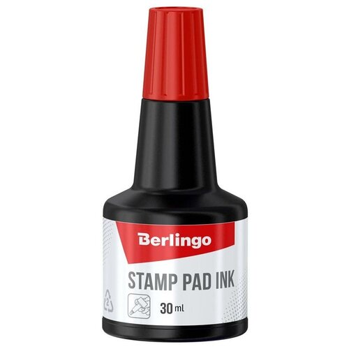 штемпельная краска berlingo 30мл черная Штемпельная краска Berlingo, 30мл, красная