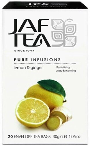 Напиток JAF TEA Lemon & Ginger цедра лимона и натуральный имбирь, 20 пак. в конв.