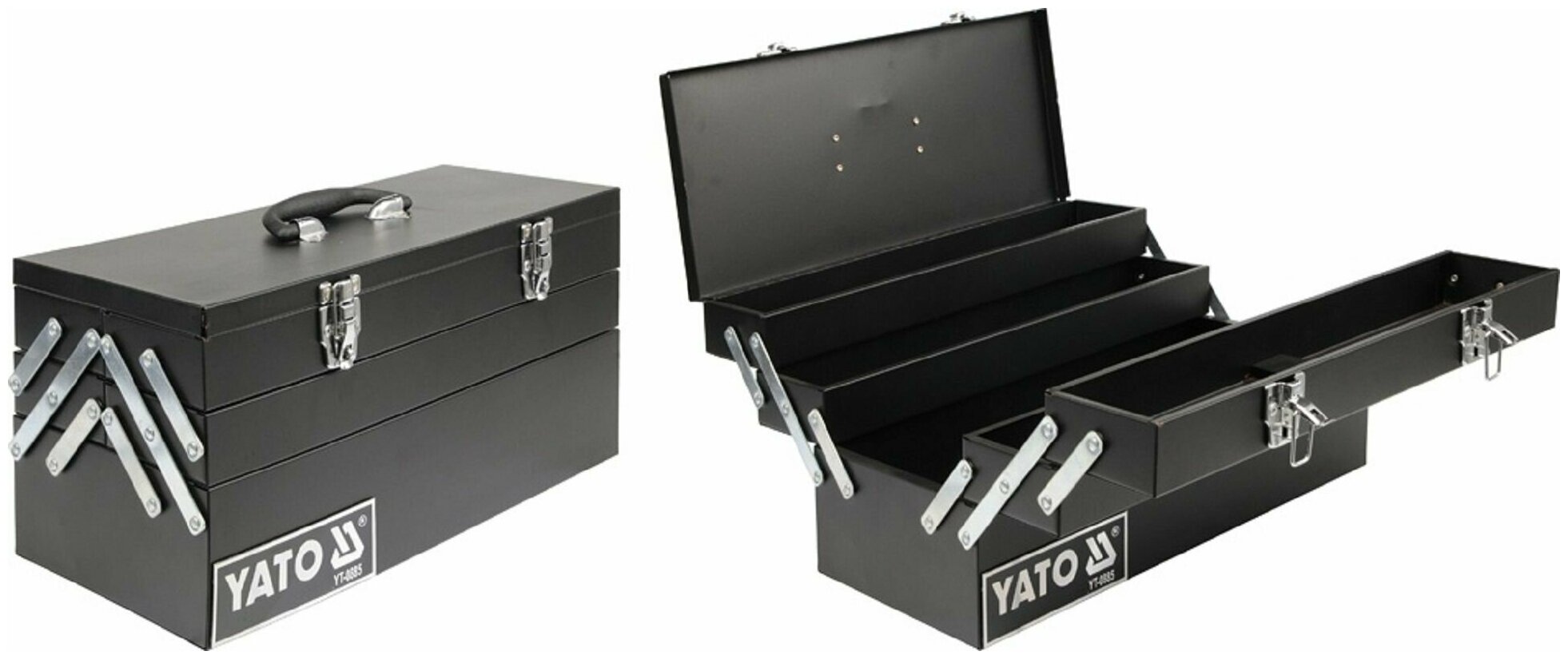 Трехярусный металлический ящик для инструмента YATO - фото №1