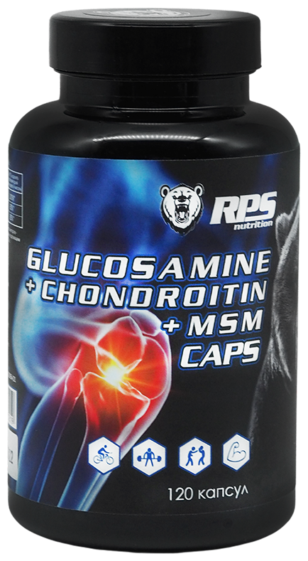 Глюкозамин+хондроитин+MSM 120 капс, GLUCOSAMINE+CHONDROITIN+MSM RPS NUTRITION