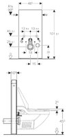 Рамная инсталляция GEBERIT 131.224.SQ.1 умбра