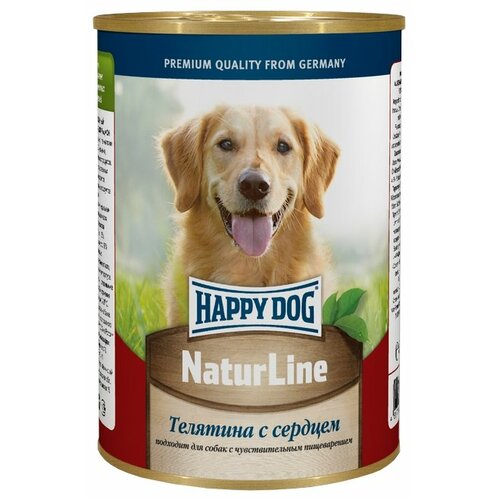 фото Влажный корм для собак Happy Dog NaturLine телятина, сердце 400г