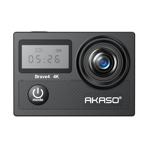 Экшн-камера AKASO Brave 4, 20МП, 3840x2160, 1050 мА·ч, черный экшн камера akaso brave 8 серая