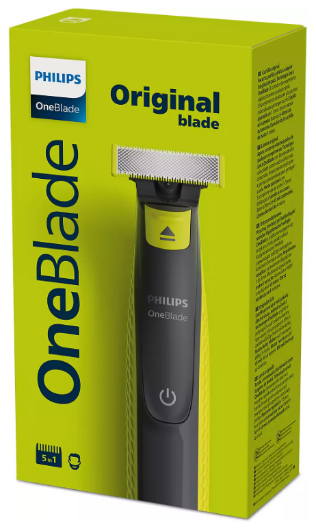 Триммер Philips OneBlade QP2721/20, зеленый лайм/угольно-черный - фотография № 2