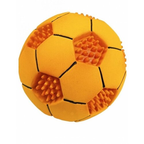 Игрушка для собак с пищалкой (мягкий латекс) Zoo One Мяч футбольный 10 см, L-439 игрушка латекс zoo one мяч утка 5 см l 400