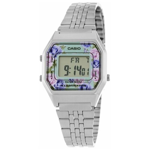 Наручные часы CASIO Японские наручные часы Casio Vintage LA680WA-2C, фиолетовый, розовый