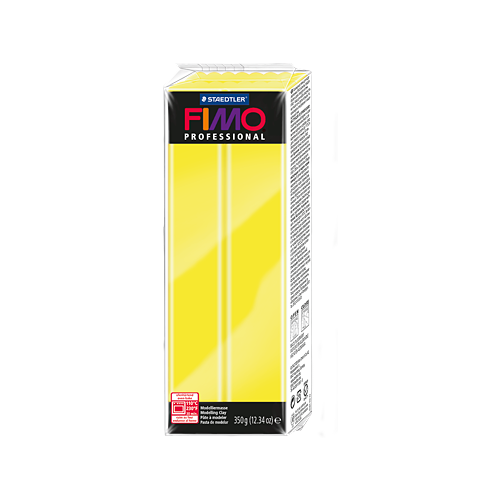 Полимерная глина FIMO Professional 350 г лимонно-желтый (8001-1) желтый 350 г полимерная глина fimo professional запекаемая 85 г серый дельфин 8004 80