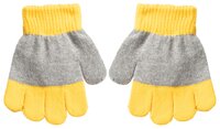 Перчатки playToday серый/желтый размер 11