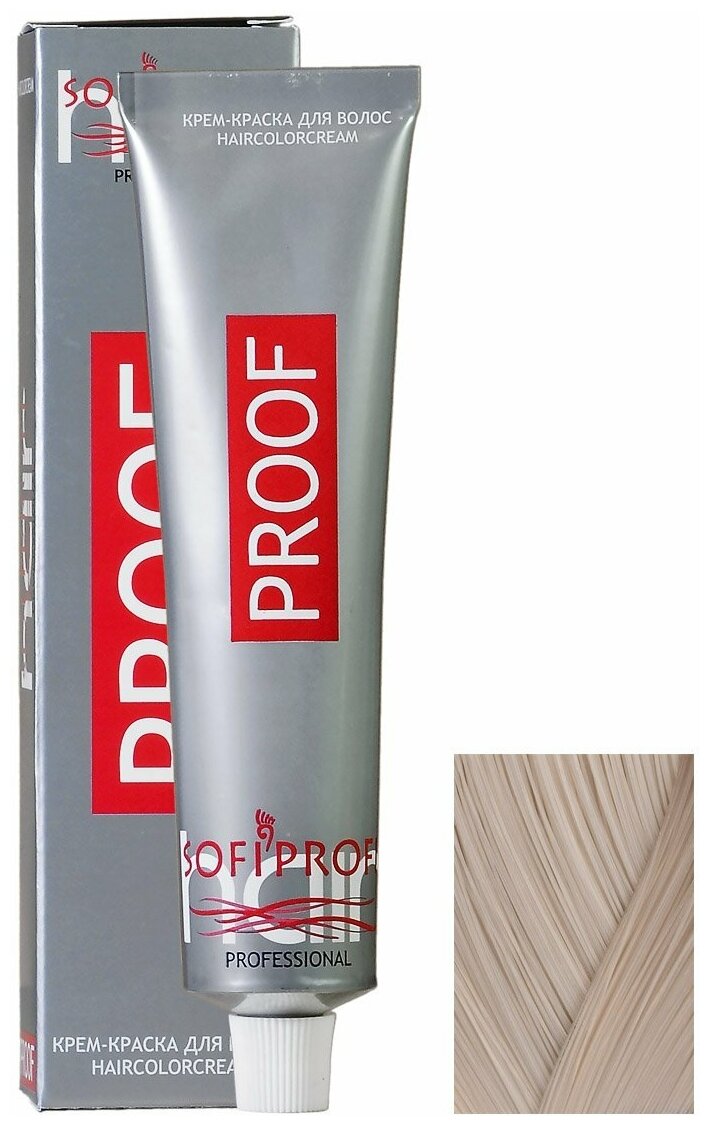 SOFIPROFI Крем-краска для волос PROOF 60мл 9.1 блондин пепельный