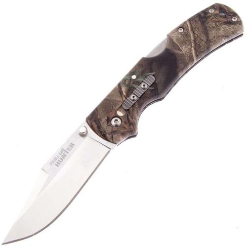 Cold Steel Складной нож Double Safe Hunter сталь 8Cr13MoV, рукоять Camo GFN (23JE) нож складной double safe hunter slock master длина клинка 8 9 см cs 23jk