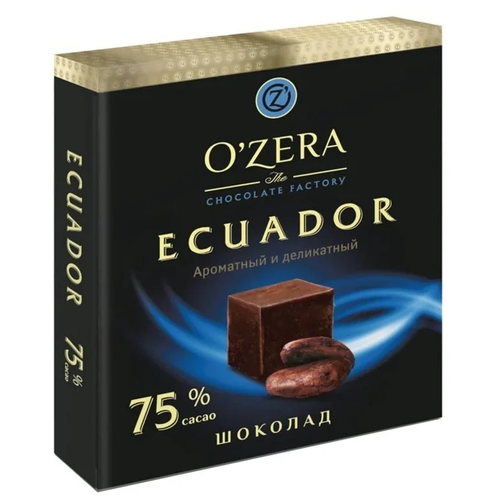 Шоколад OZera «Ecuador», содержание какао 75%, 90 г