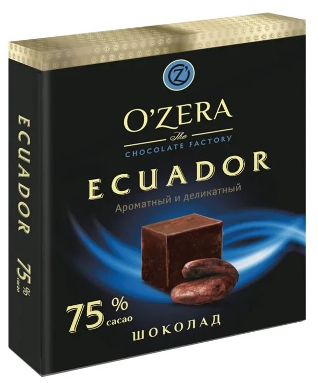 OZera, шоколад Ecuador, содержание какао 75%, 90 г