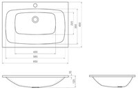 Раковина 65 см ESSE IN F 650/1 белый