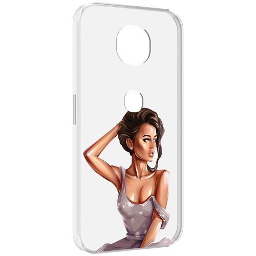 Чехол MyPads Девушка-с-прической женский для Motorola Moto G5S (XT1799-2) задняя-панель-накладка-бампер