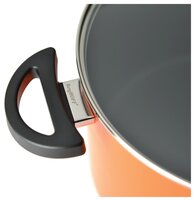 Сотейник BergHOFF Eclipse 3700160 26 см, с крышкой, черный/оранжевый