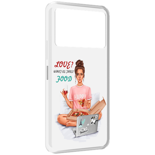 Чехол MyPads девушка-с-ноутбуком женский для Infinix NOTE 12 VIP (X672) задняя-панель-накладка-бампер