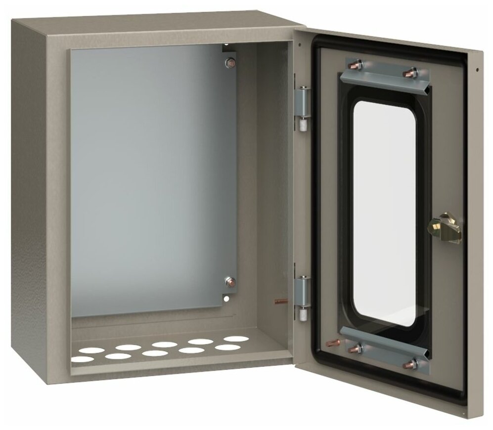 Корпус металлический ЩМП-1-0 (395х310х220мм) У2 IP54 прозрачная дверь IEK