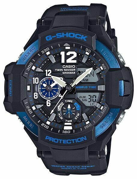 Наручные часы CASIO G-Shock, черный, мультиколор