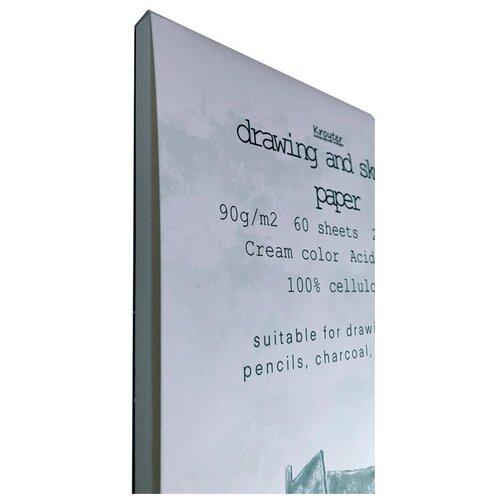 Альбом для рисования и эск. Kroyter 60л А4, скл, бл.90г, тв. подл, Creama 64379