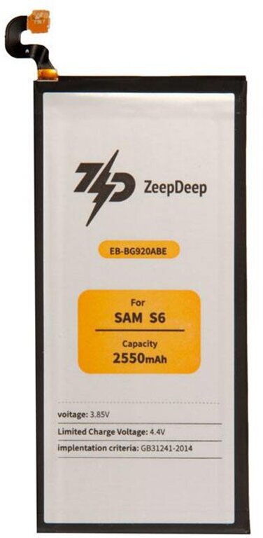 Аккумулятор ZeepDeep ASIA EB-BG920ABE для Samsung G920F G920FD S6 S6 Duos 38V 2550mAh