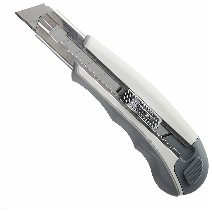 Нож строительный КМ 25 мм с ломающимся лезвием пластиковый корпус
