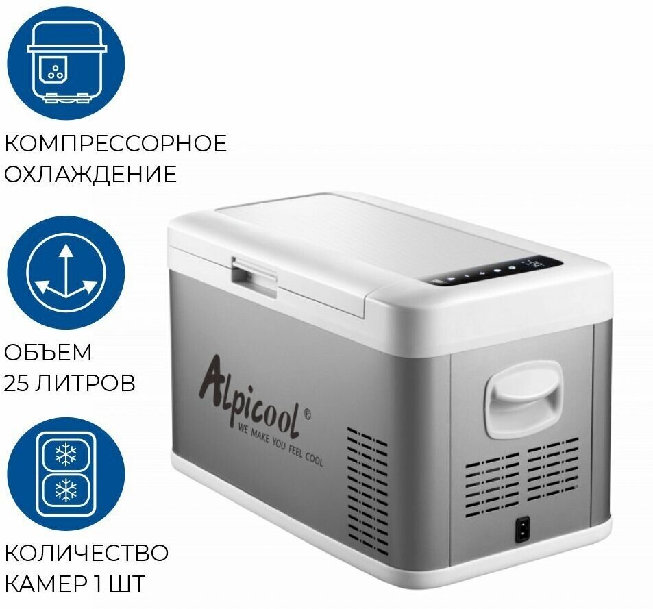 Автохолодильник Alpicool MK25 12/24 компрессорный