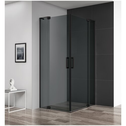 Душевой уголок Cezares Slider 90х110 AH-2-80/90-100/110-GRIGIO-NERO