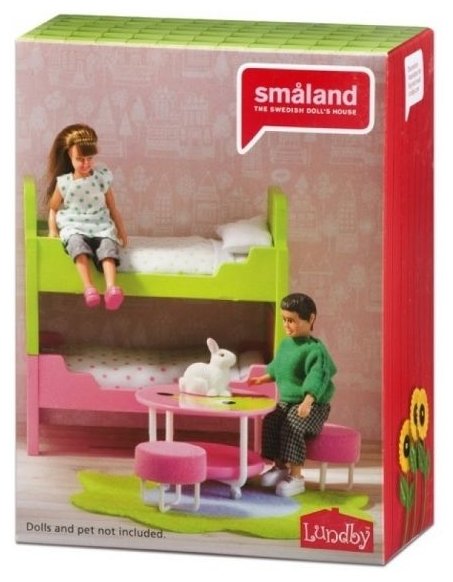 Мебель для домика Lundby Смоланд Детская с 2 кроватями - фото №2