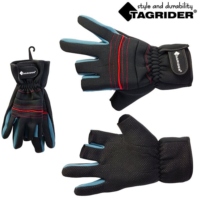 Tagrider Перчатки без 3-х пальцев, неопреновые TAGRIDER 2102-5 (Разм. XXL / )