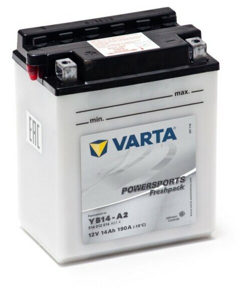 VARTA 514012019 _аккумуляторная батарея! рус 14Ah 190A 136/91/168 B14-A2 moto\