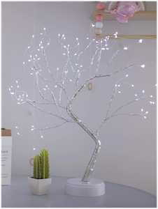 Светильник настольный светодиодное дерево / холодный свет