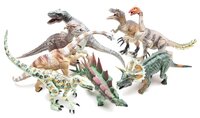 Фигурки PhantomKids Cretaceous Велоцирапторы, Мегалозавр, Стегозавр, Бронтозавр, Тираннозавр, Трицер