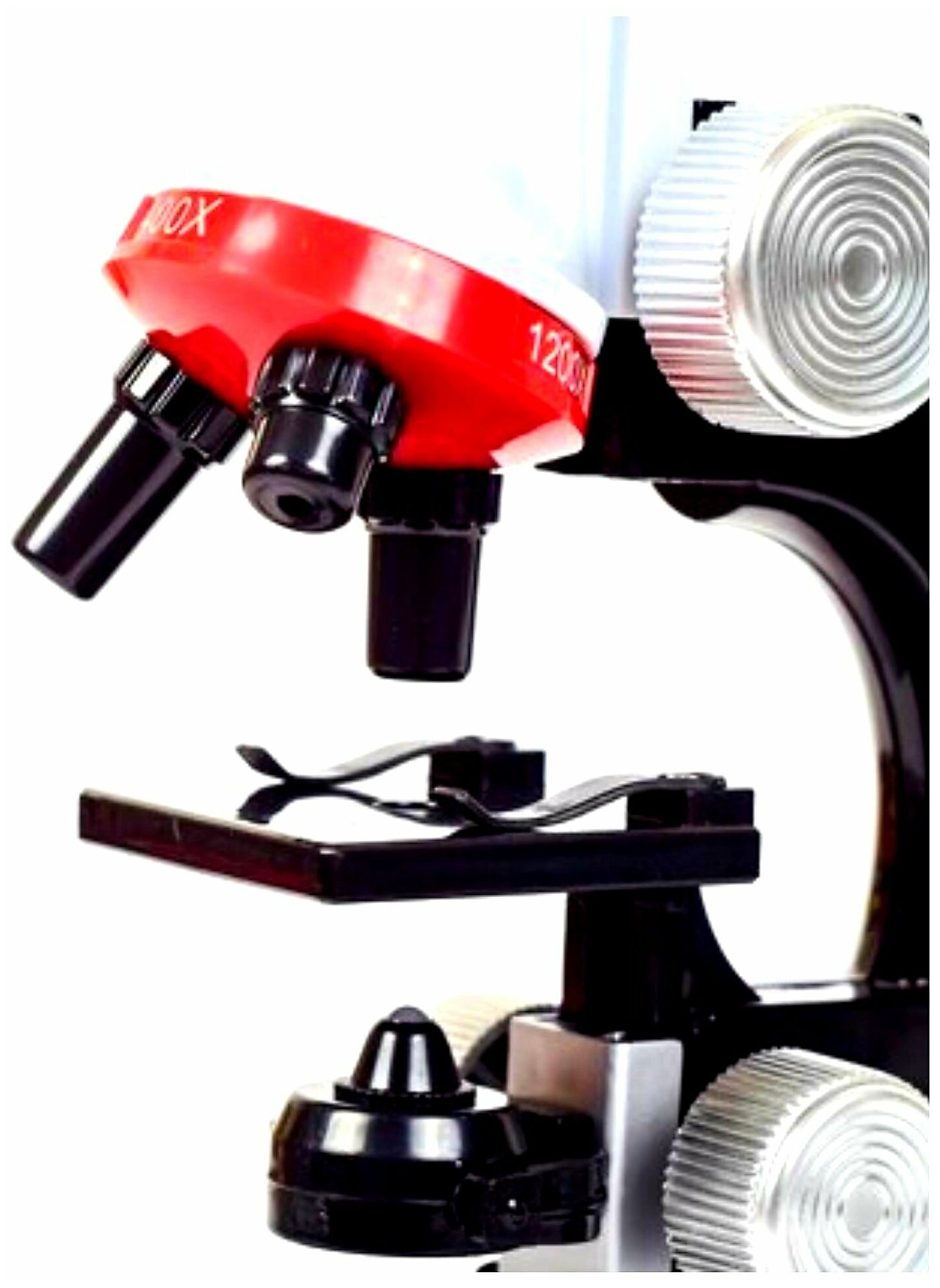 Микроскоп для детей с держателем для телефона для микросъемки увеличение X100 Х400 X1200/ Микроскоп детский/ Набор для исследований/ Увеличитель