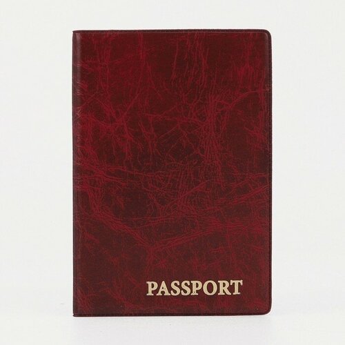 Обложка для паспорта , красный обложка для паспорта каждому своё экокожа красный